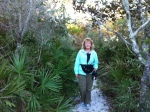 Debby on the nature trail at Greyton Beach State Park